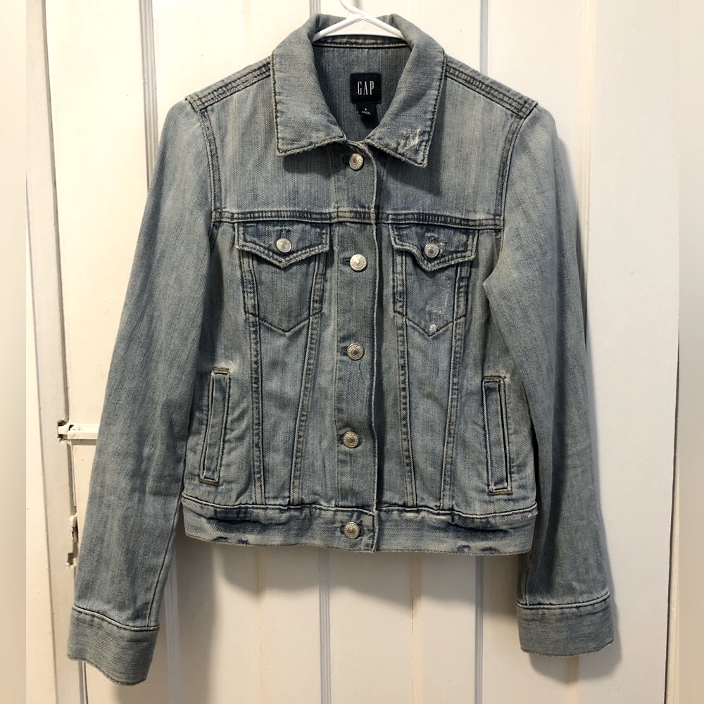 Gap Distressed Denim Jacket